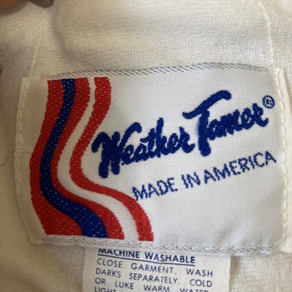 Weather Tamer Jacket Mens Size Large Windbreaker‎ White Style A9305 Vtg Lined - Picture 13 of 16